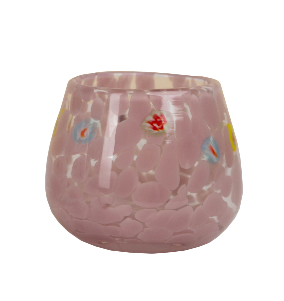 Torcello Millefiori/Stripes Votive, Mauve