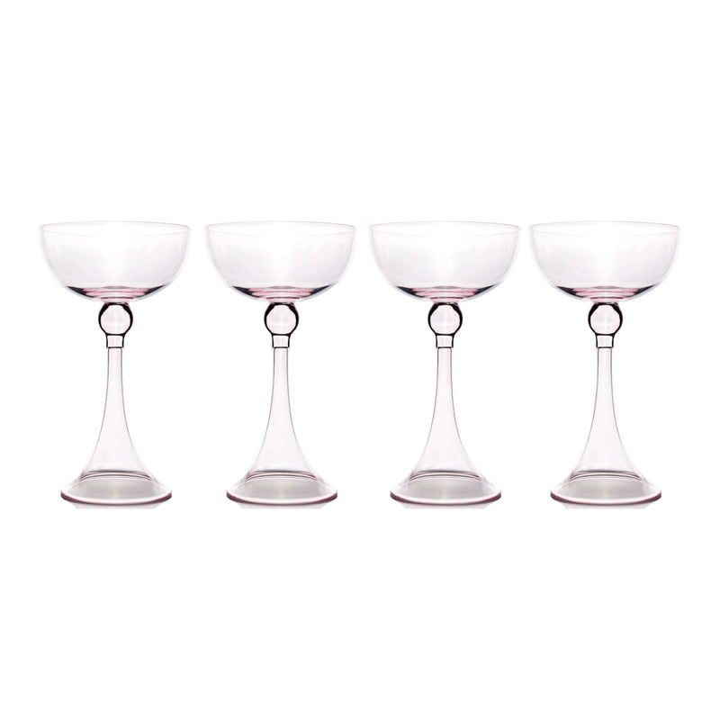 Royale Coupe, Pale Pink, Set of 4