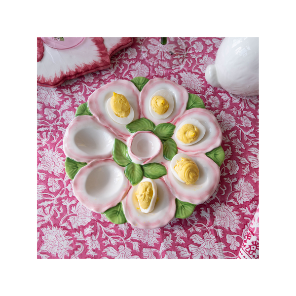 Egg Tray, Pink and White
