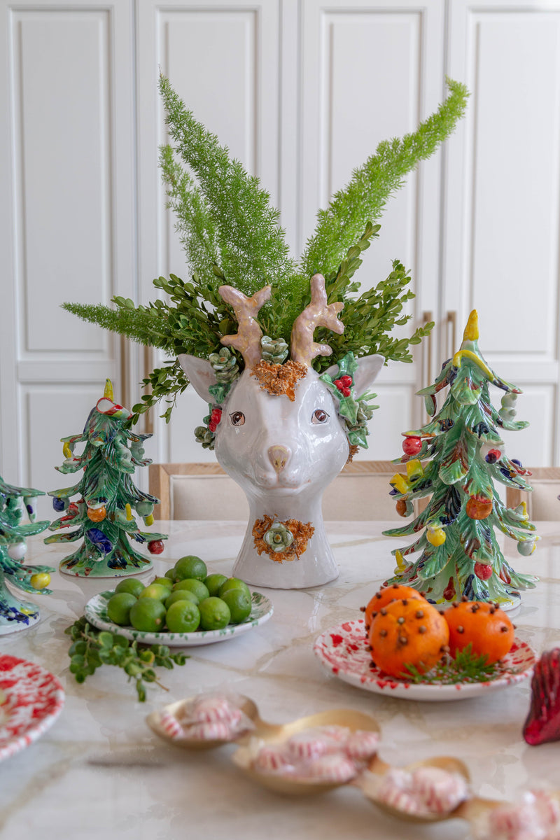 Ceramic Decorated Holiday Tree, Small