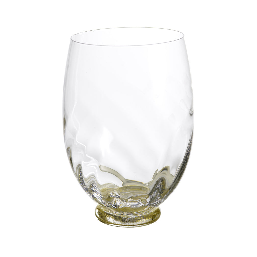 124401 Abigails Wholesale Tabletop Glassware Wine and Bar Elisa Wine Clear with Gold Elisa