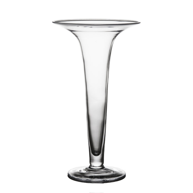 164008 Abigails Wholesale Home Décor Glassware Vases Classic Glass Vase Large Trumpet Classic