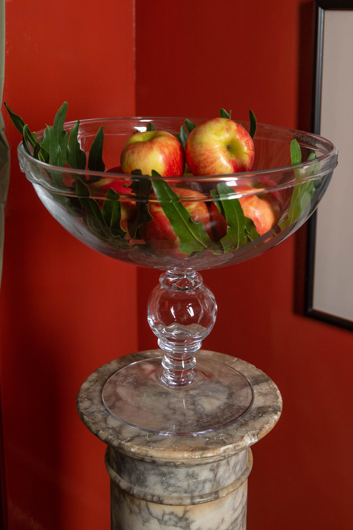 Footed Optic Compote, Clear