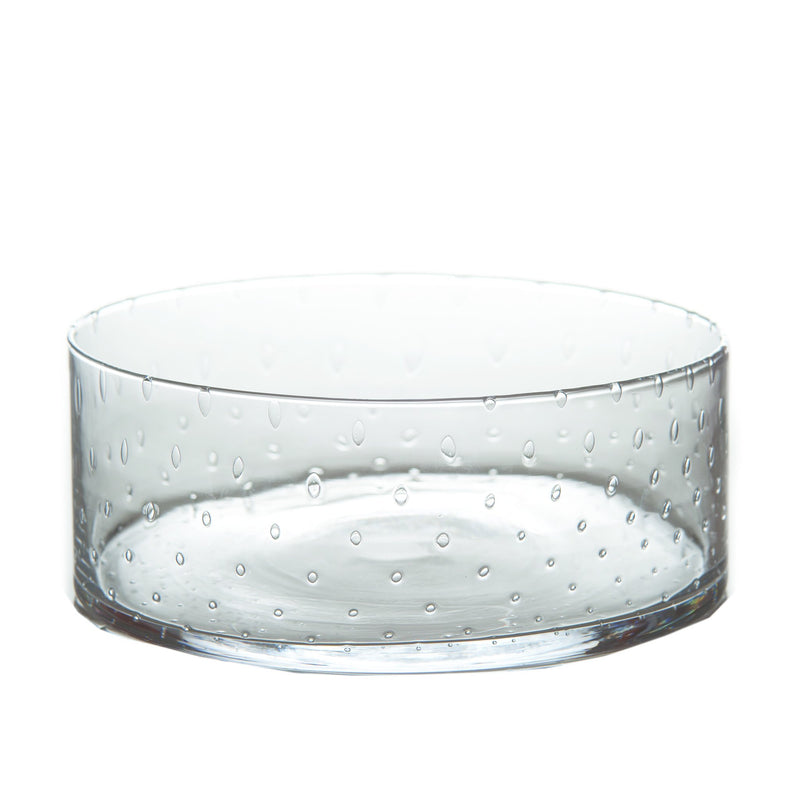 Classic Glass Salad Bowl, Seeded Glass, Short – Abigails