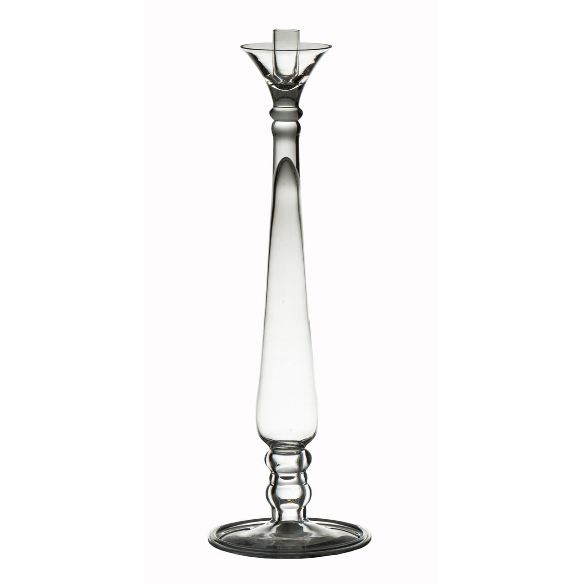 164150 Abigails Wholesale Home Décor Glassware Candlestick and Votives Bonaparte Candlestick Medium Bonaparte
