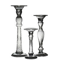 164581 Abigails Wholesale Home Décor Glassware Candlestick & Votives Stella Candlestick, Large Stella