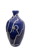 Pablo Large Blue Vase w/ White & Black