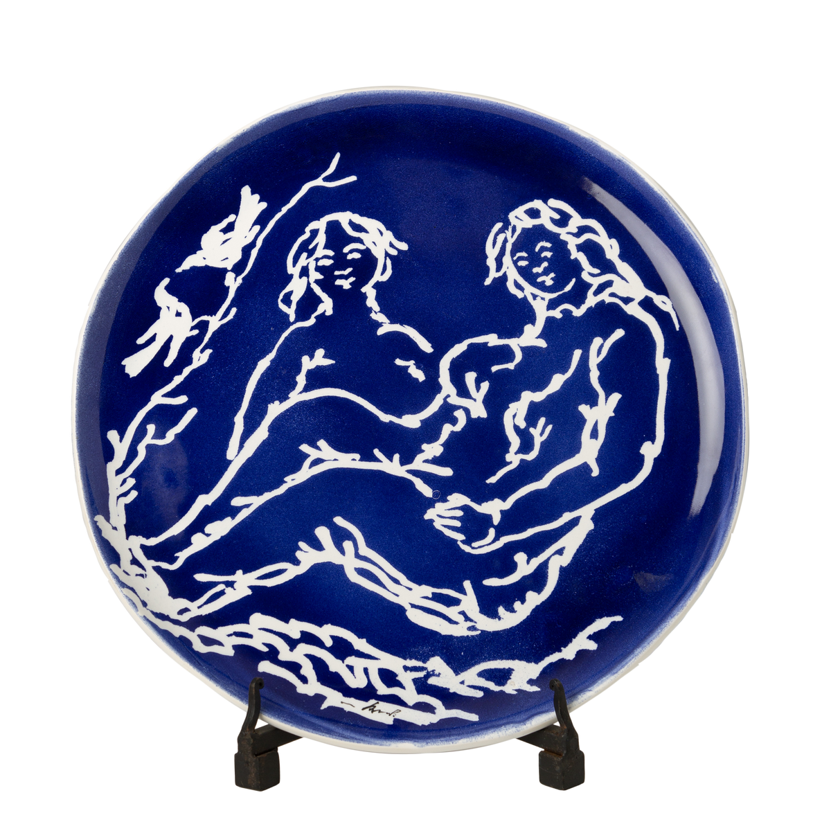 Pablo Round Blue & White Platter