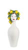 Tall Ceramic Head Vase, Lemon