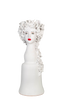 Tall Ceramic Head Vase, Flowers