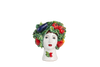 Small Ceramic Head Vase, Mixed Vegetables