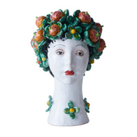 Ceramic Head Vase, Persimmon Decor