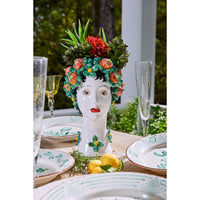 Ceramic Head Vase, Persimmon Decor