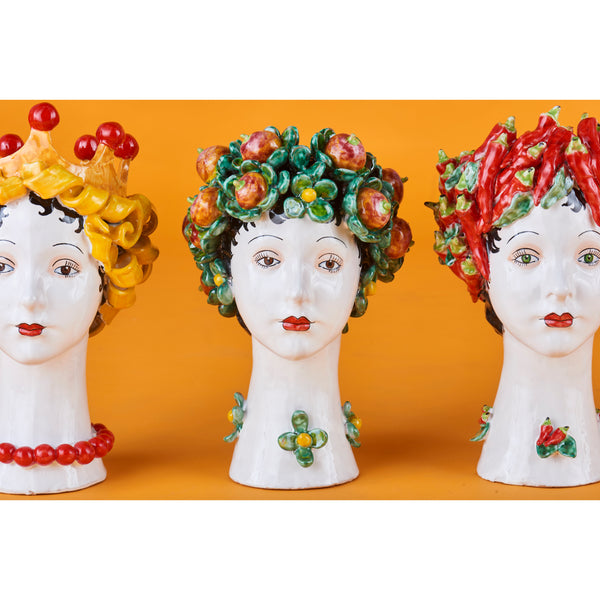 Ceramic Head Vase, Peppers Decor