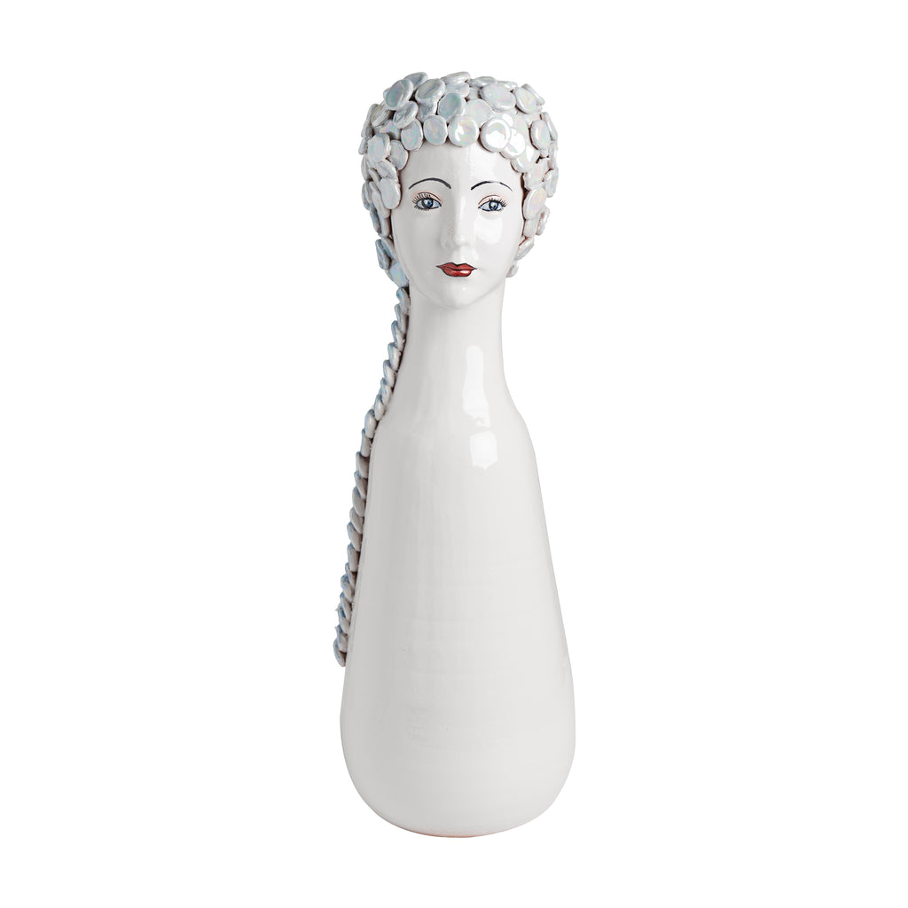 Tall Ceramic Head Vase, Bottoni