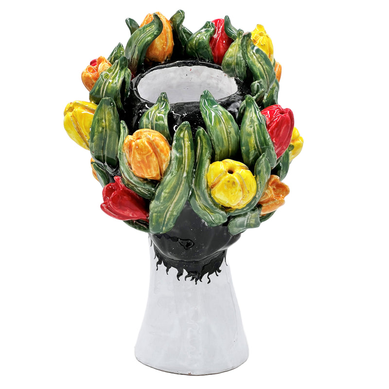 Ceramic Head Vase, Tulips
