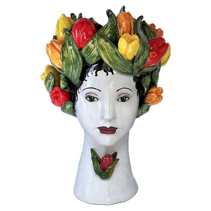 Ceramic Head Vase, Tulips