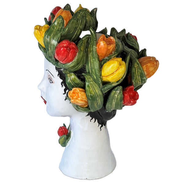 Ceramic Head Vase, Tulips