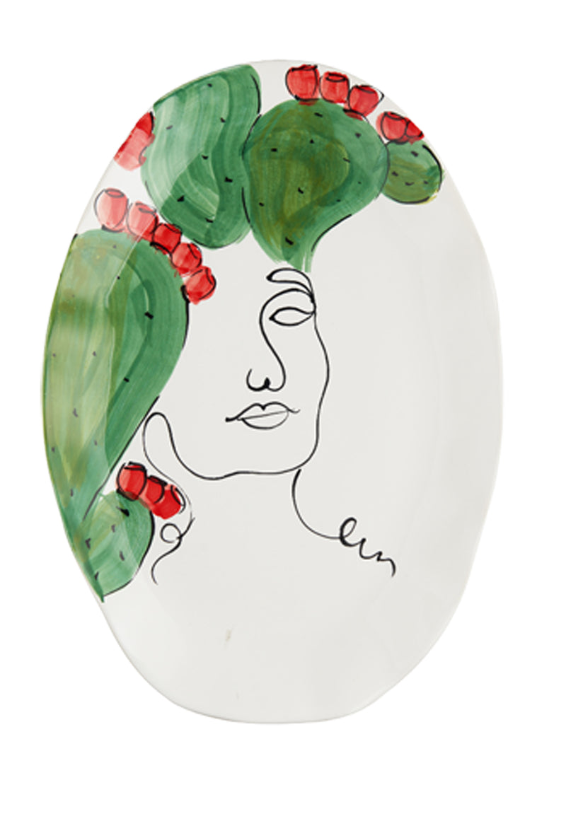 Lucia Large White Vase w/ Face