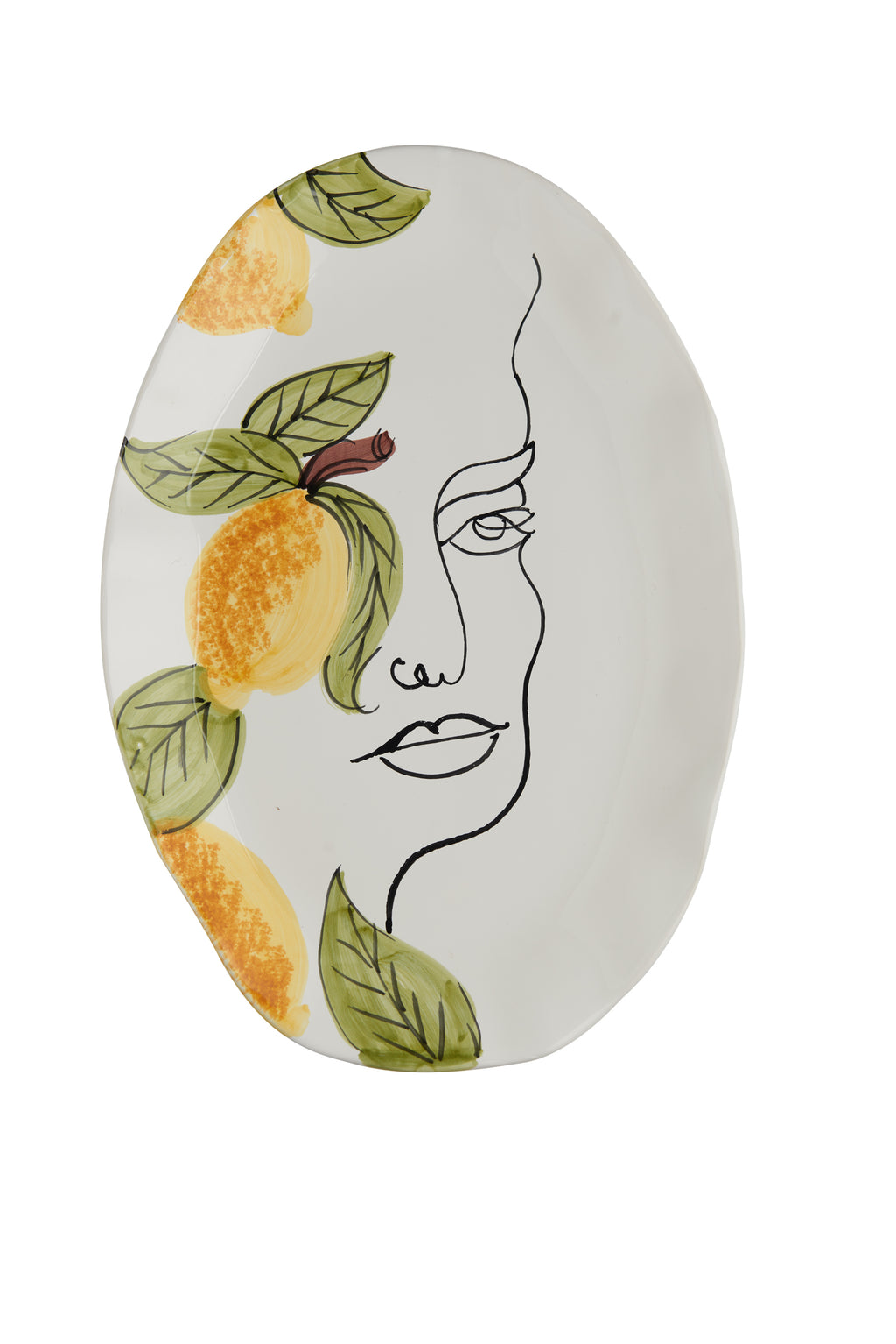 Lucia Oval Platter, Lemon