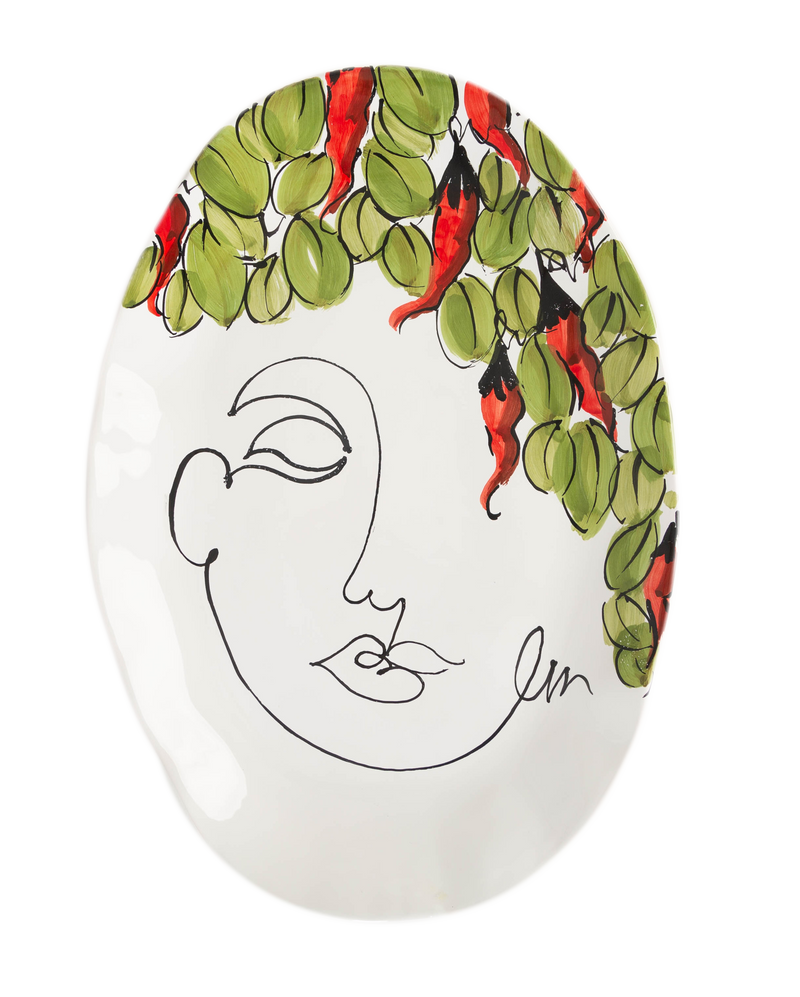 Lucia Oval Platter, Peppers