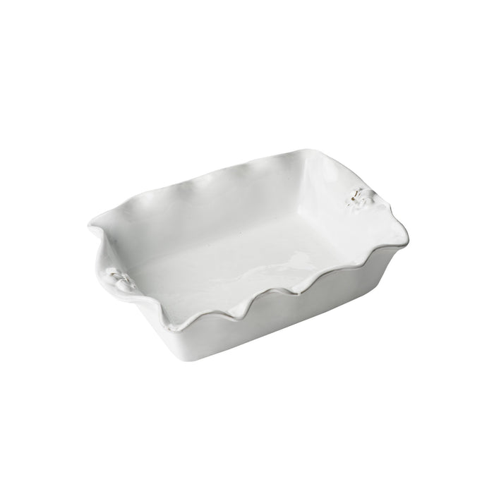 240202 Abigails Wholesale Tabletop Ceramics Dinnerware Fleur de Lis Casserole Rectangular Shape Fleur de Lis