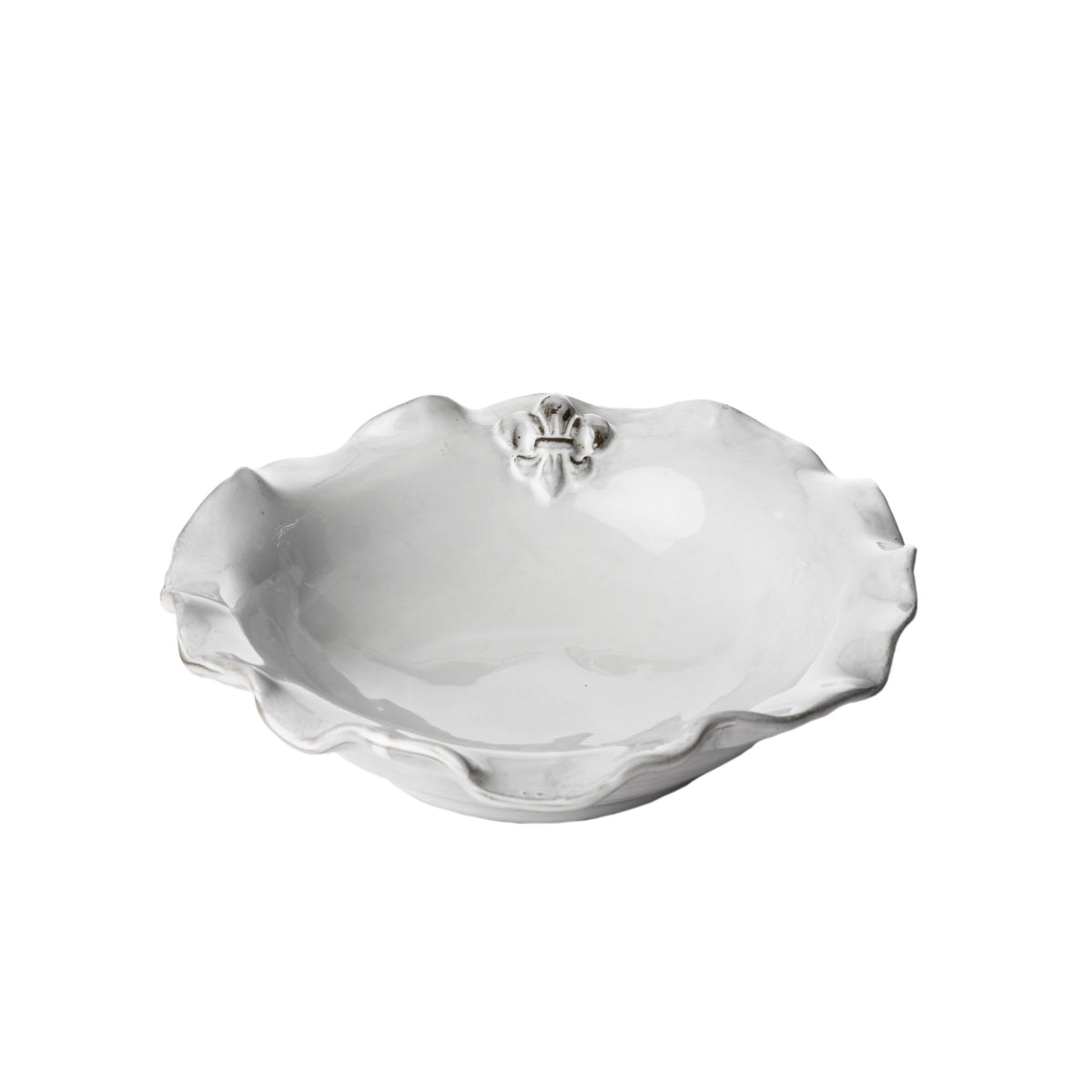 240703 Abigails Wholesale Tabletop Ceramics Dinnerware Fleur de Lis Soup/Pasta Bowl Fleur de Lis