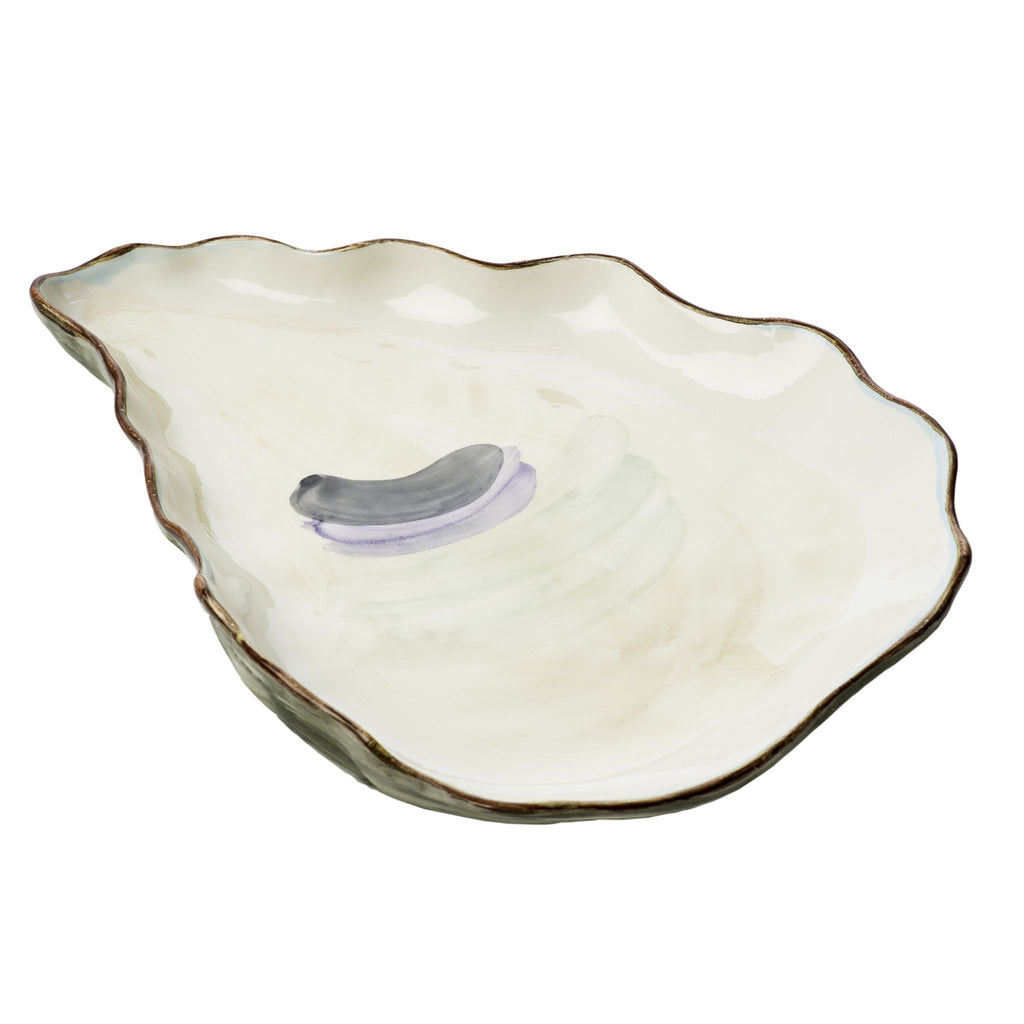 240715 Abigails Wholesale Tabletop Ceramics Oyster Plates Oyster Plate Large Set of 2 Seaside
