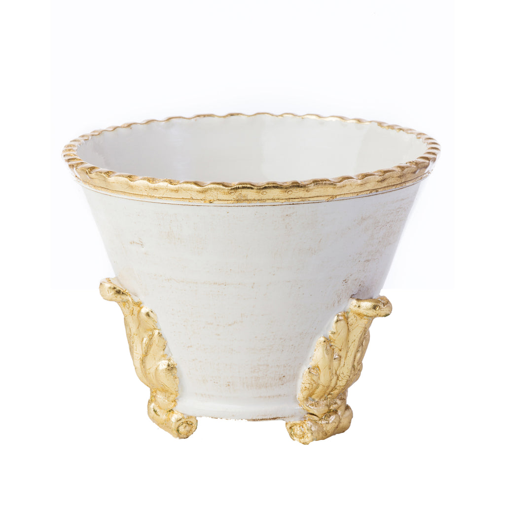Roma Collection, Gold Acanthus Cachepot, Small