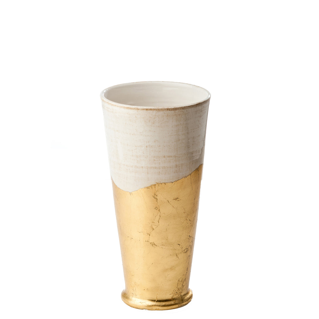 Roma Collection, Gold Wave Vase, Small