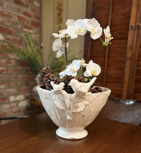 White Ceramic Centerpiece with Birds