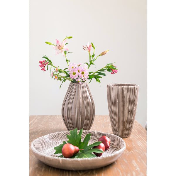 Alpine Olive Vase, Taupe