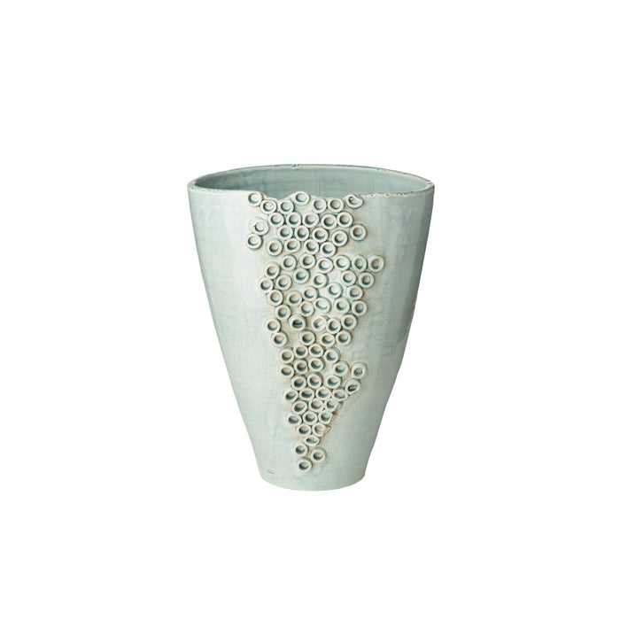 260148 Abigails Wholesale Home Décor Ceramics and Terra Cotta Vases Cerchio Vase Celadon Cerchio