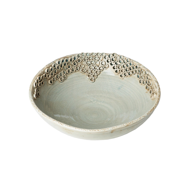 260155 Abigails Wholesale Home Décor Ceramics and Terra Cotta Compotes and Bowls Cerchio Bowl Gray Cerchio