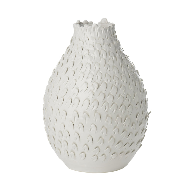 260182 Abigails Wholesale Home Décor Ceramics & Terra Cotta Vases Feathered Vase, Large
