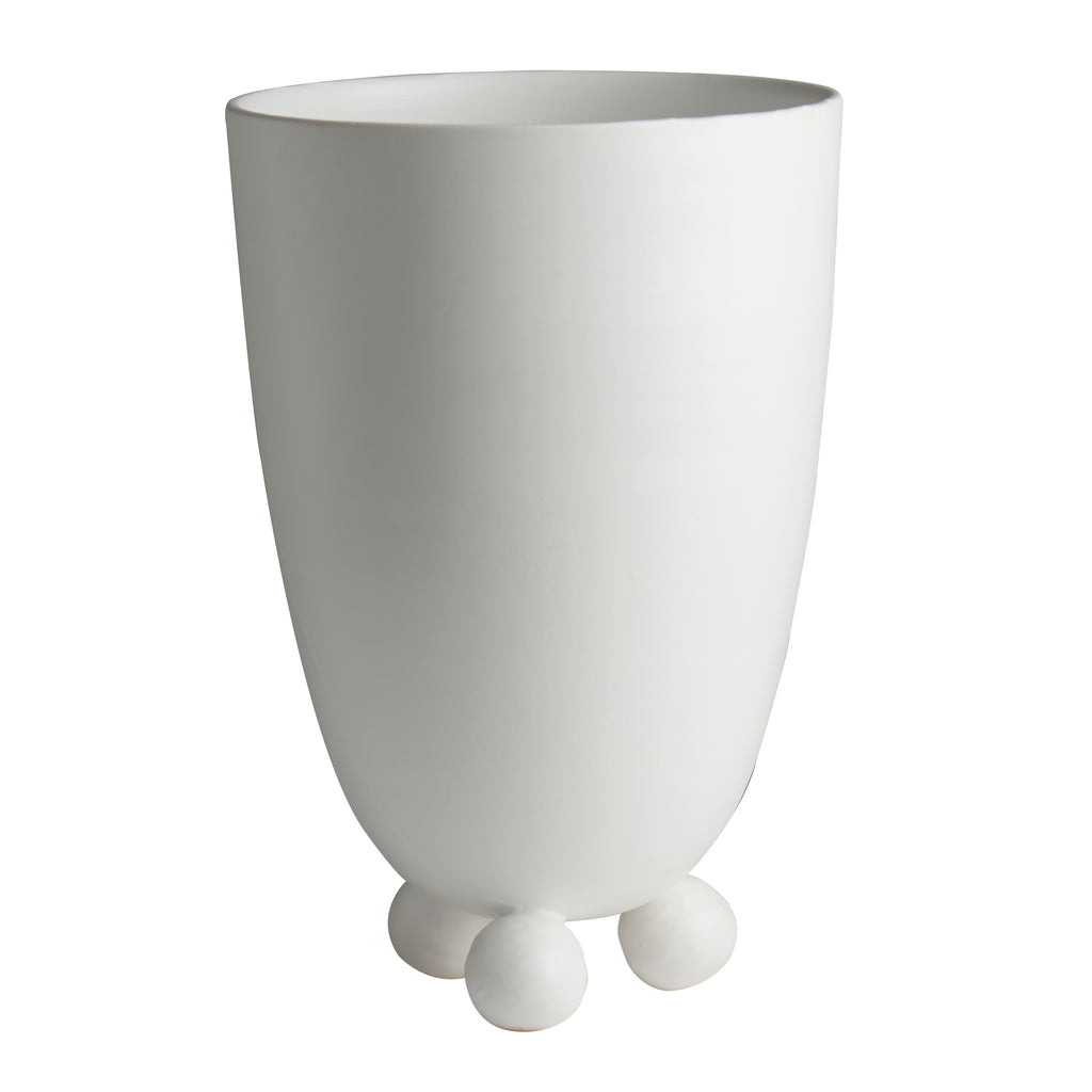 Catalina Footed Vase, Matte White