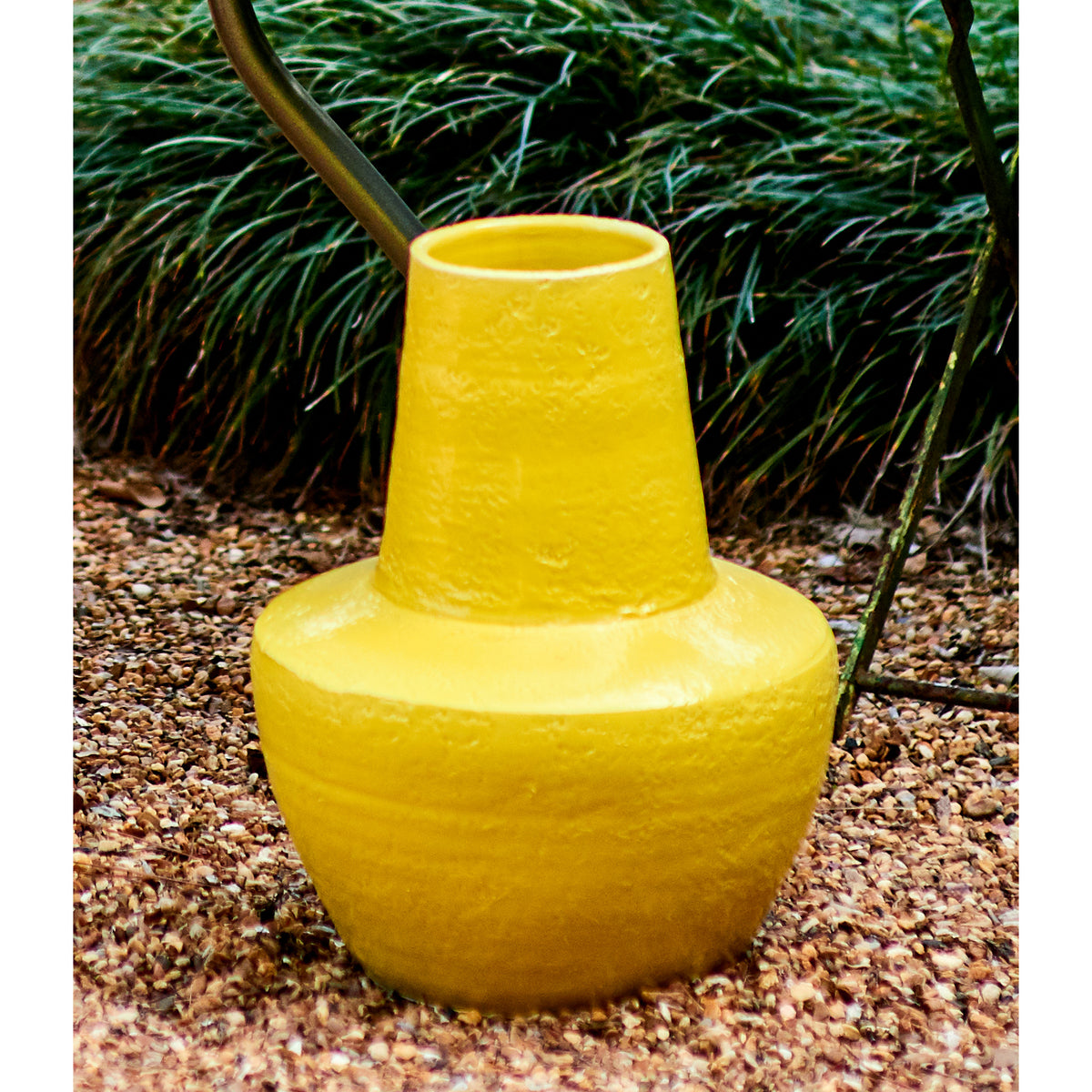 Limone Hammered Vase, Yellow