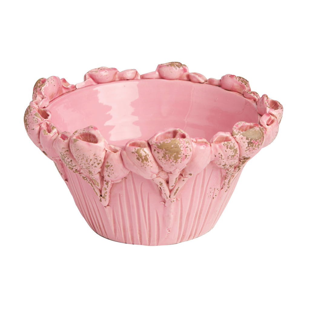 Les Fleur Pink Bowl, Flowers