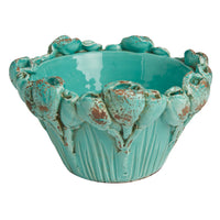 Les Fleur Sea-foam Bowl, Flowers