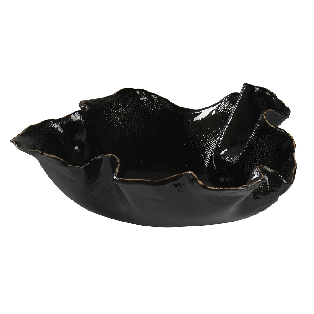 Atelier Free Form Textured Bowl, Black, Small
