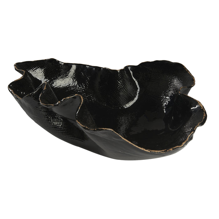 Atelier Free Form Textured Bowl, Black, Large