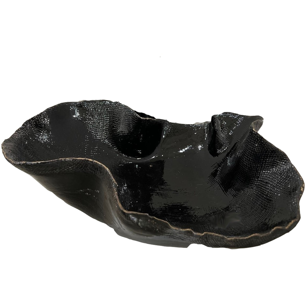 Atelier Free Form Textured Bowl, Black, Large