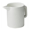 Domino Hammered Pitcher, Matte White