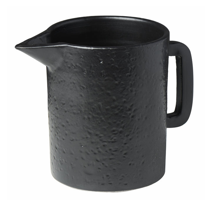 Domino Hammered Pitcher, Black Matte