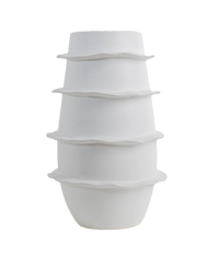 Galaxy Spiral Tall Vase, Matte White