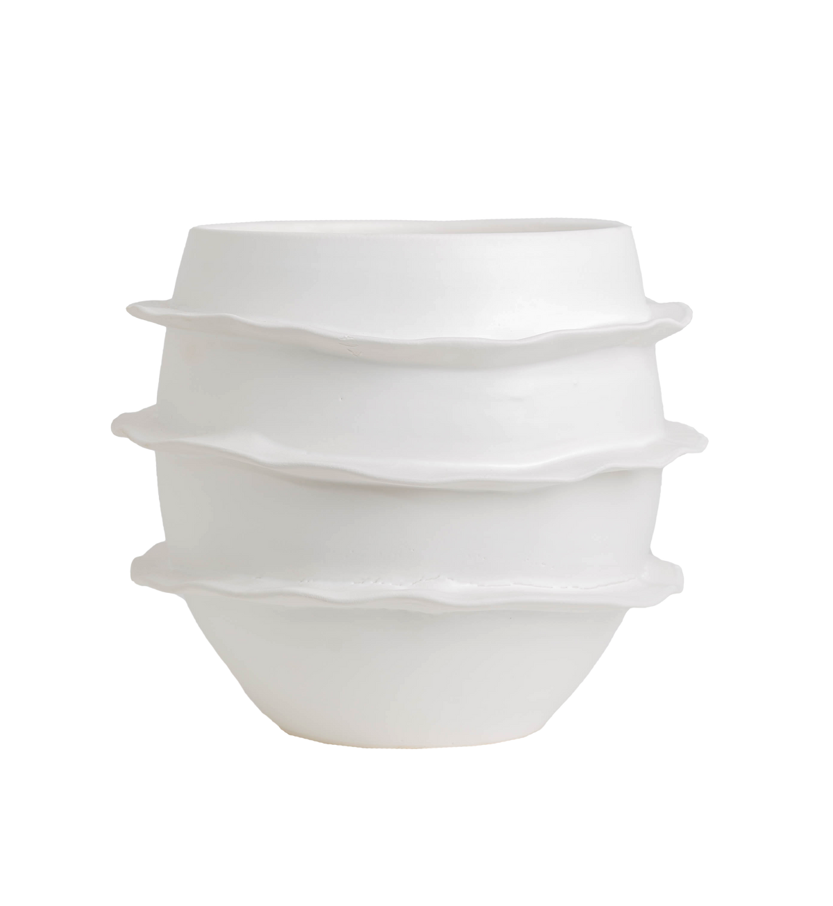 Galaxy Spiral Cachepot, Matte White