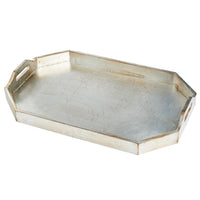 Large Rectangle Tray, Silver Finish