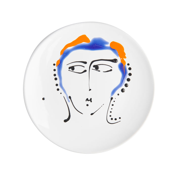 Pablo Face Plate, Orange/Blue/Black