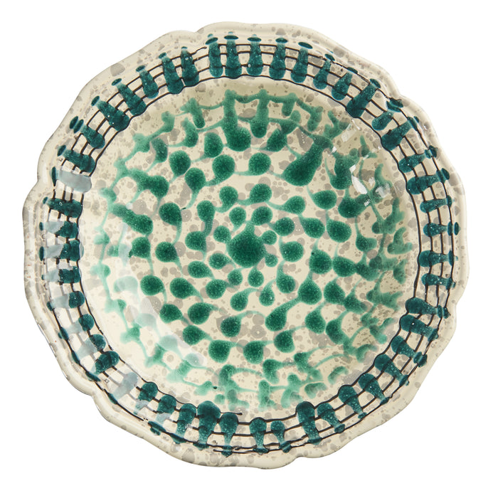 Taverna Drip Bowl, Medium, Green/Gray