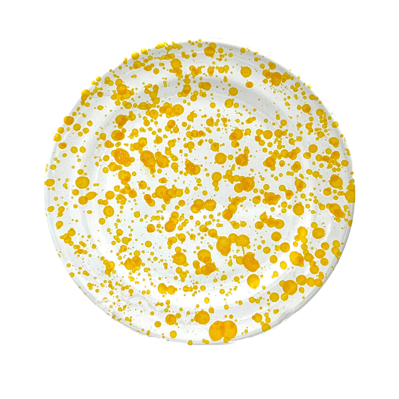 Taverna Speckled Soup Bowl, Yellow/White, Set of 4